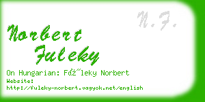 norbert fuleky business card